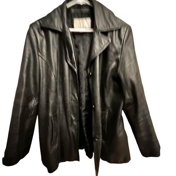 Maxima Wilson Leather Jacket Black Authentic Leather Size Large - Picture 7 of 14